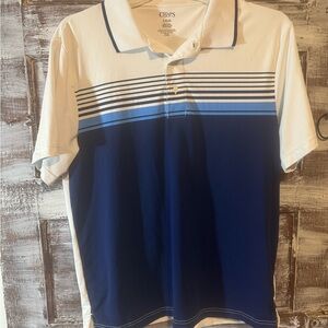 Chaps Men's Navy and White Polo Shirt